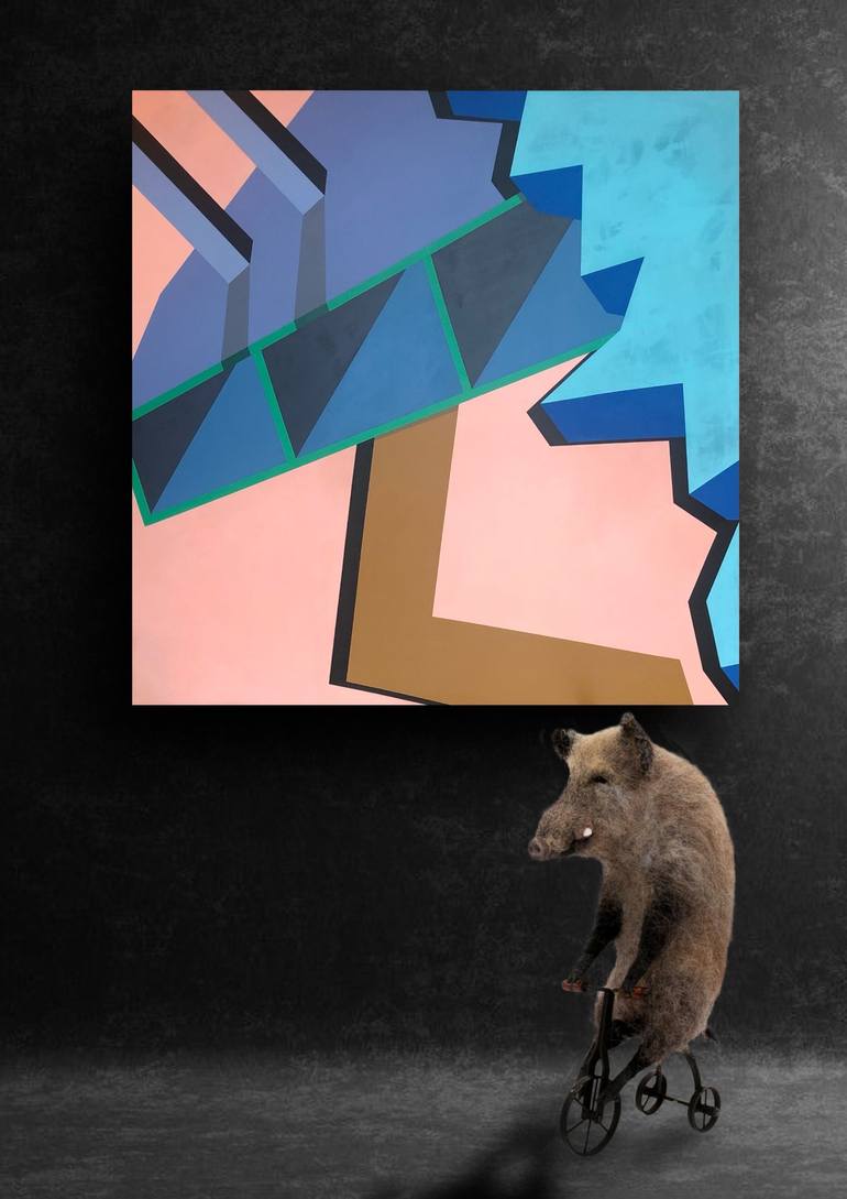 Original Conceptual Geometric Painting by marcio costa