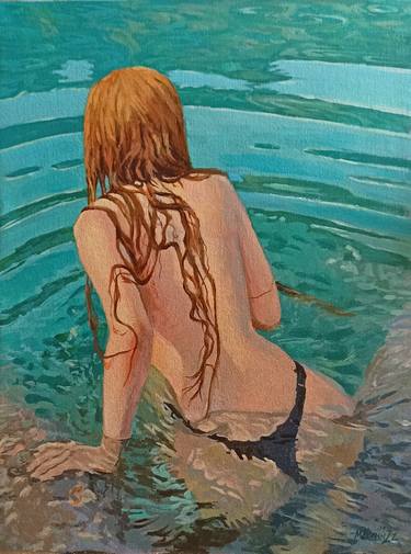Saatchi Art Artist Maksim Dimitrov; Paintings, “The girl from the lake” #art