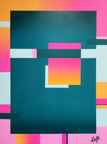 Original Minimalism Geometric Paintings by Kez Robinson