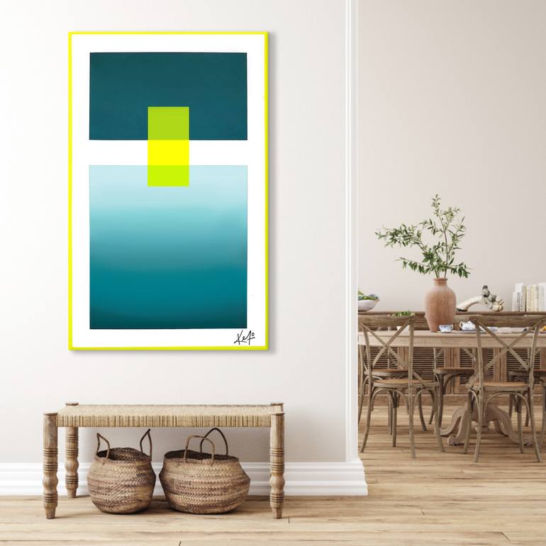 Original Color Field Painting Seascape Painting by Kez Robinson