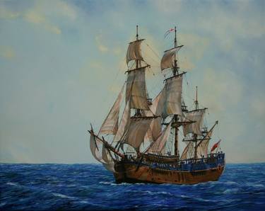 Original Realism Ship Paintings by Peter Goodhall