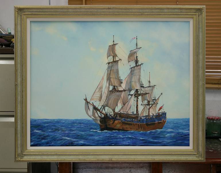 Original Realism Ship Painting by Peter Goodhall