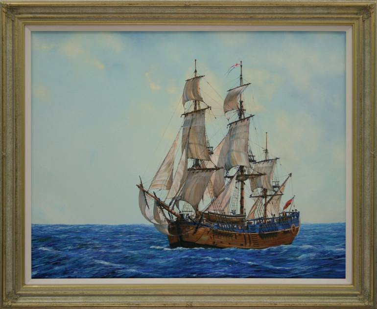 Original Realism Ship Painting by Peter Goodhall