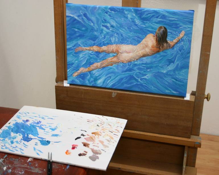 Original Figurative Nude Painting by Peter Goodhall