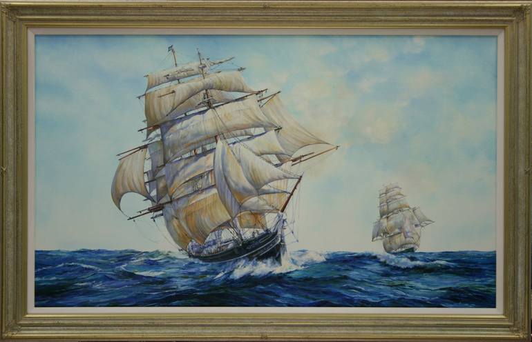 Original Fine Art Ship Painting by Peter Goodhall