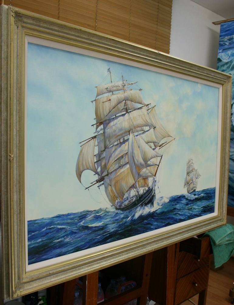 Original Fine Art Ship Painting by Peter Goodhall