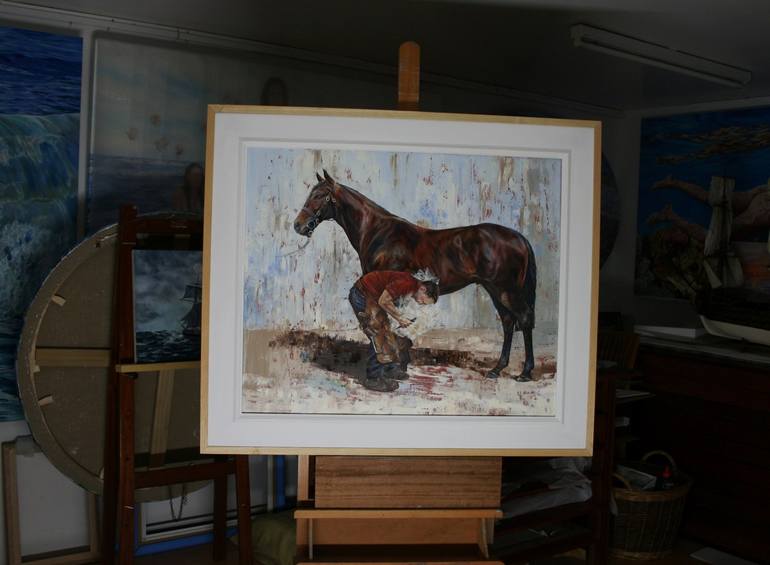 Original Contemporary Horse Painting by Peter Goodhall