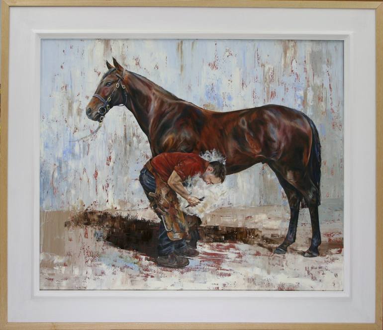 Original Contemporary Horse Painting by Peter Goodhall