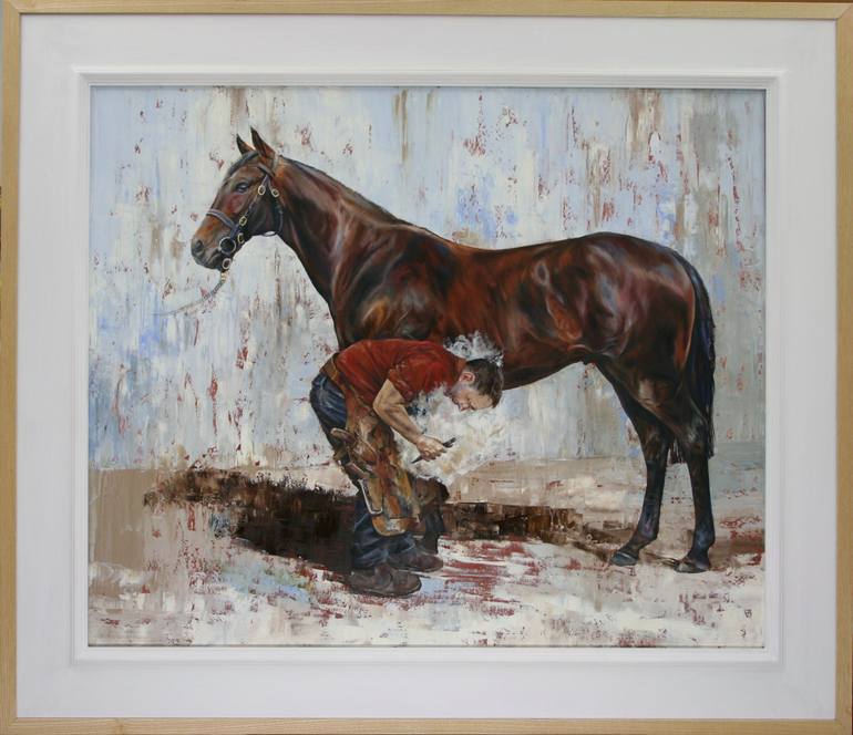 Original Contemporary Horse Painting by Peter Goodhall