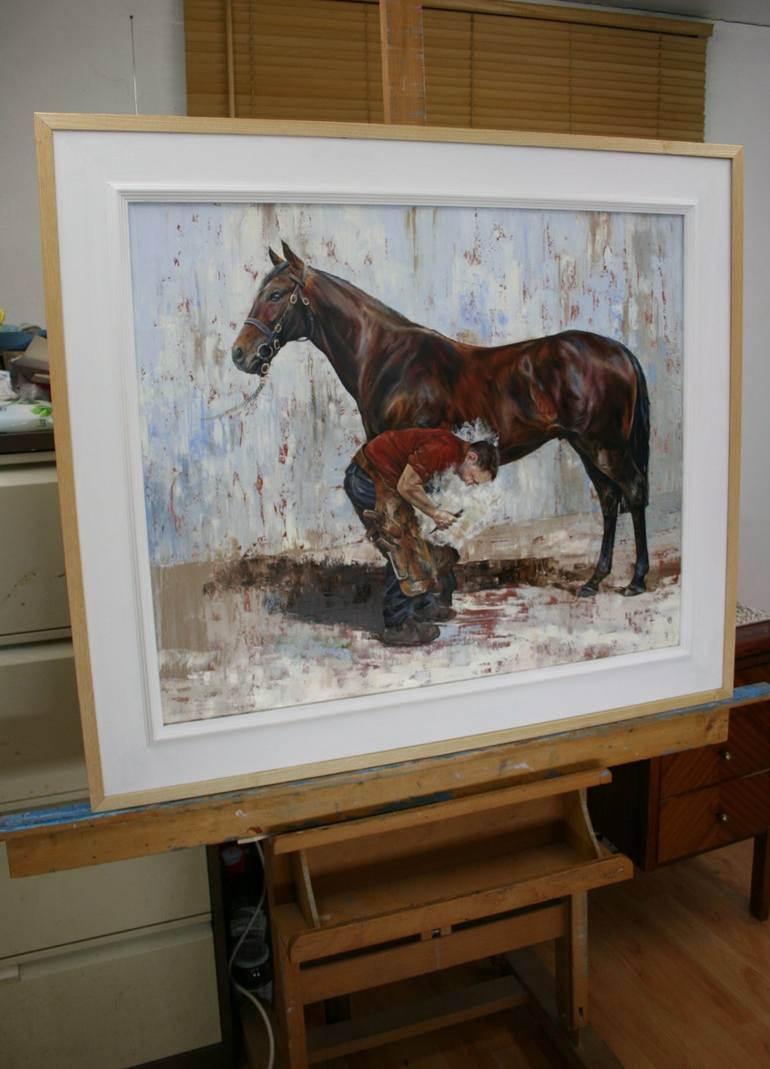 Original Contemporary Horse Painting by Peter Goodhall