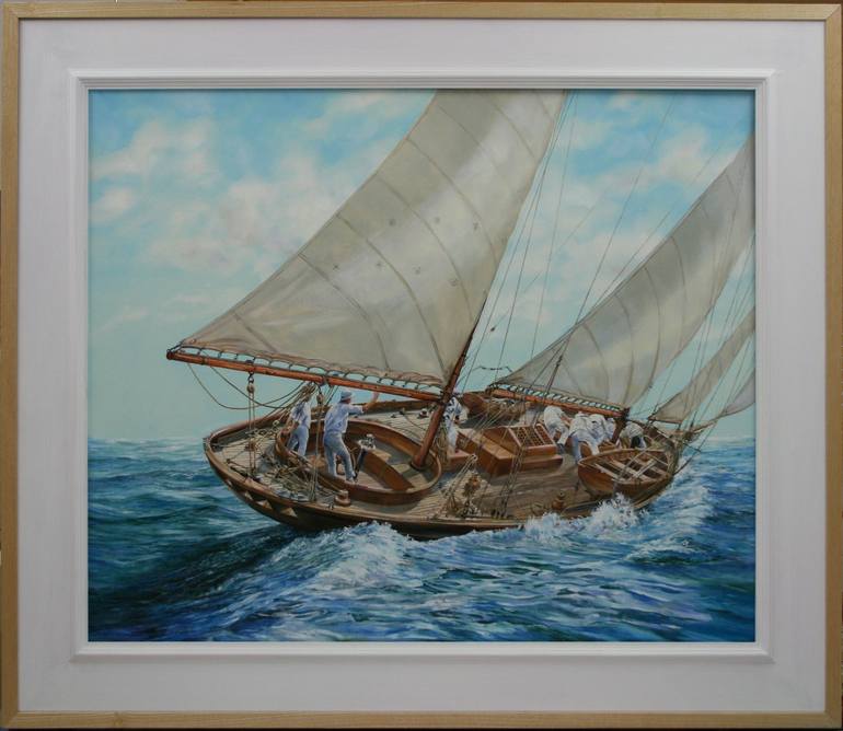 Original Boat Painting by Peter Goodhall