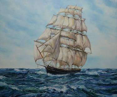 Original Realism Boat Painting by Peter Goodhall