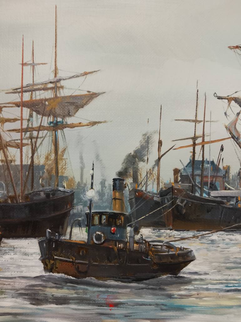 Original Figurative Boat Painting by Peter Goodhall