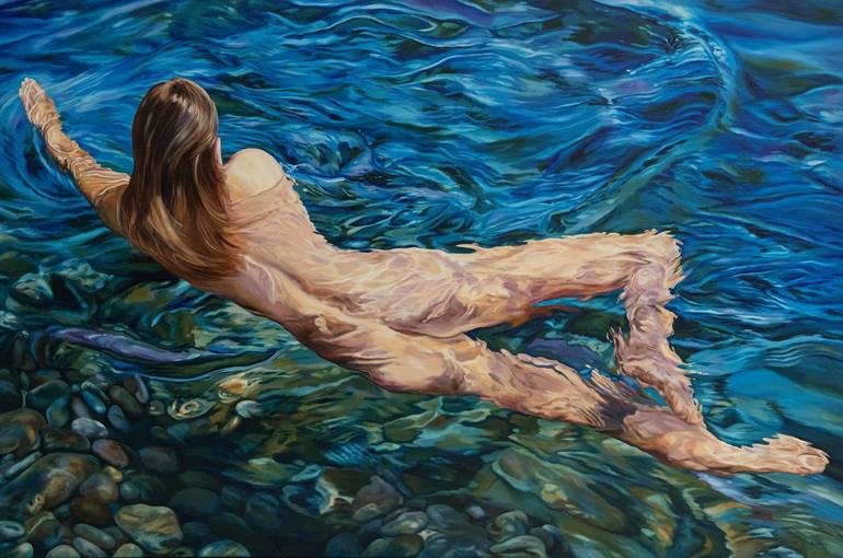 Original Realism Nude Painting by Peter Goodhall