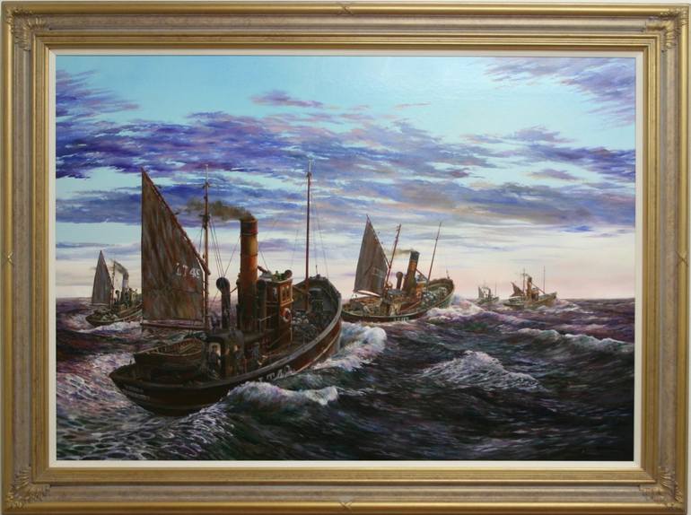 Original Boat Painting by Peter Goodhall