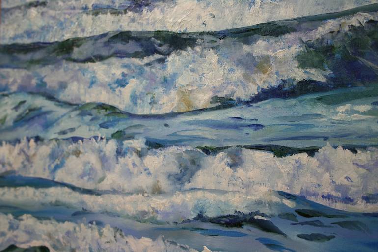 Original Impressionism Seascape Painting by Peter Goodhall