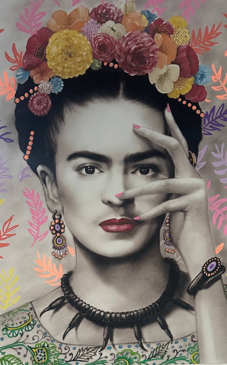 Original Famous Painting by Stuart Hennessey  Art Deco Art on Canvas  Frida