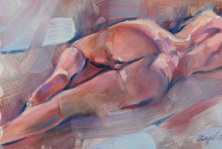 Original Contemporary Nude Painting by Raymond Zaplatar