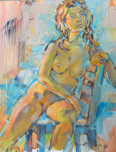 Original Nude Paintings by raymond zaplatar