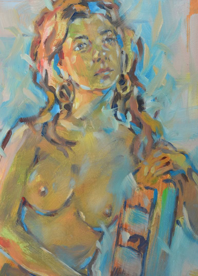 Original Contemporary Nude Painting by Raymond Zaplatar