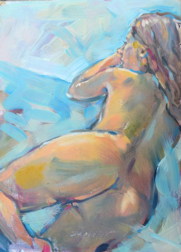 Female nude Buttocks Painting by Raymond Zaplatar | Saatchi Art