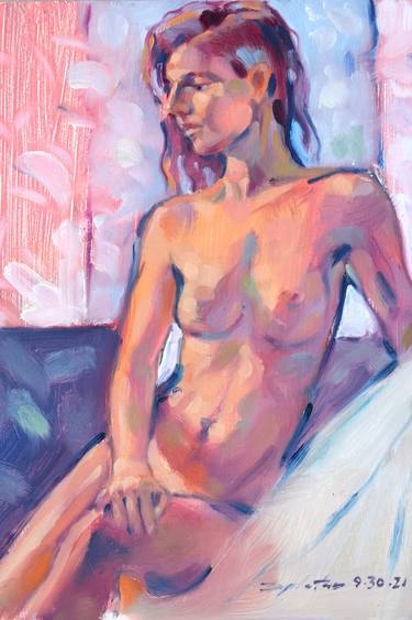 Original Contemporary Nude Paintings by raymond zaplatar