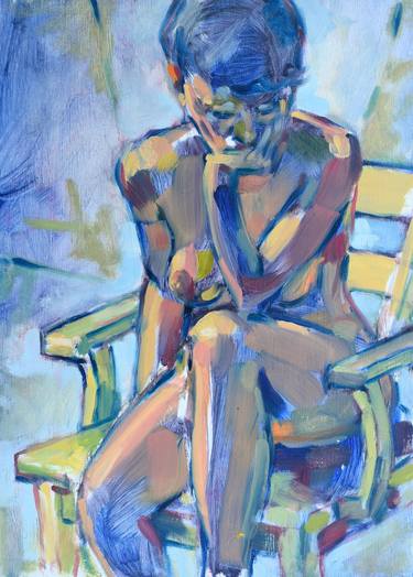 Original Contemporary Nude Painting by Raymond Zaplatar