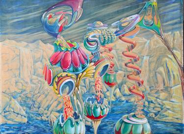 Original Abstract Expressionism Fantasy Paintings by Raymond Zaplatar
