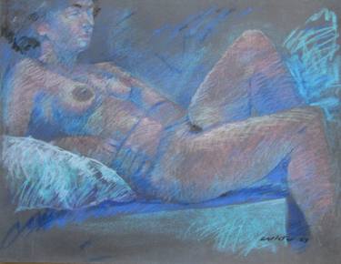 pastel study of reclining female nude thumb