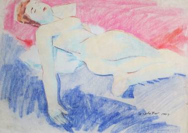 Original Nude Drawings by raymond zaplatar