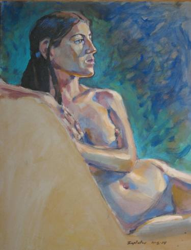 Original Figurative Nude Paintings by raymond zaplatar