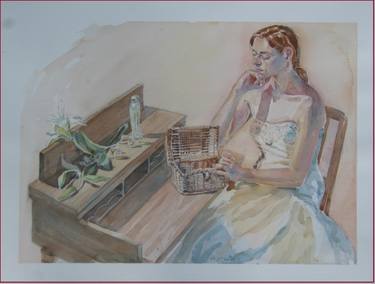 Original Figurative Women Paintings by raymond zaplatar