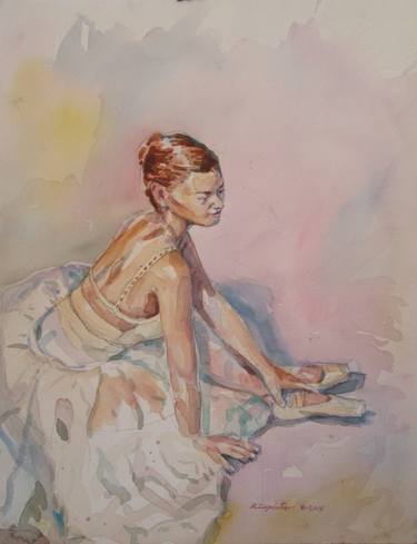 ballet dancer seated in Chiffon thumb