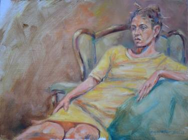 Original Figurative Women Paintings by raymond zaplatar