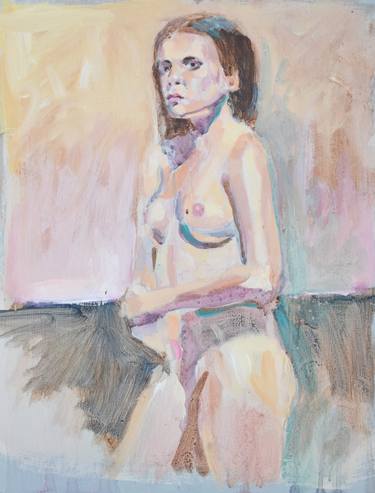 Original Figurative Nude Paintings by raymond zaplatar