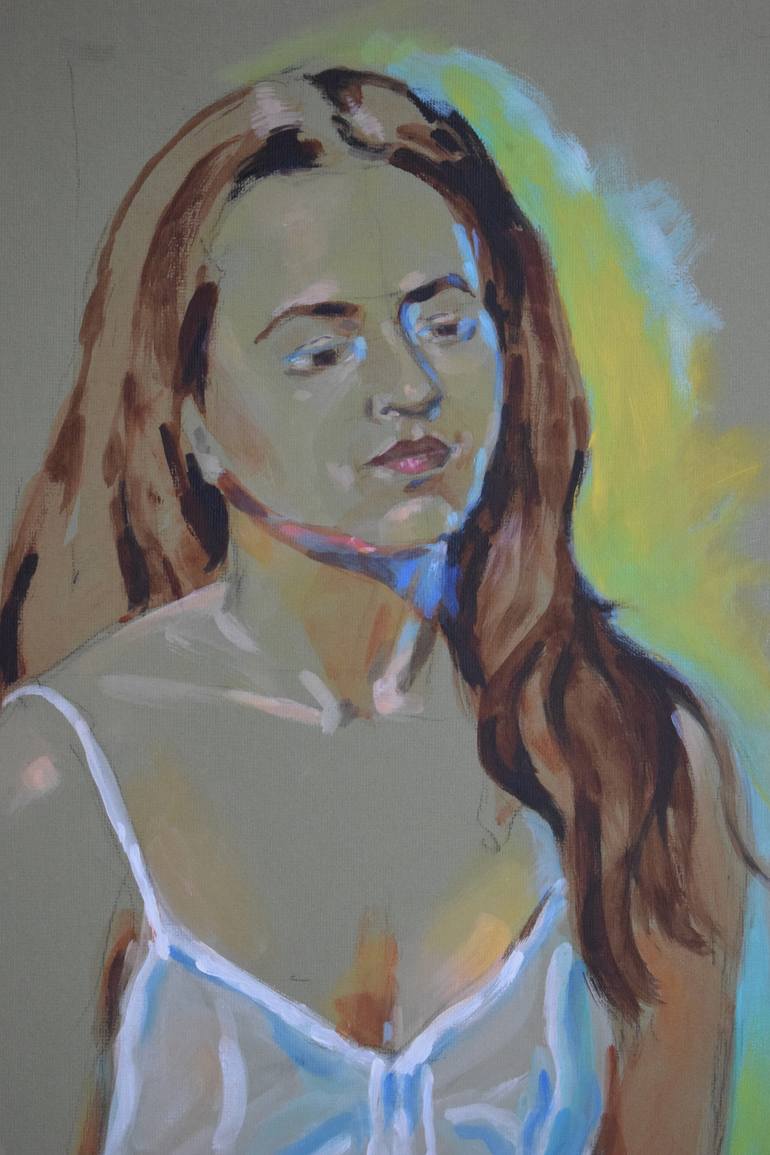 Original Figurative Women Painting by raymond zaplatar