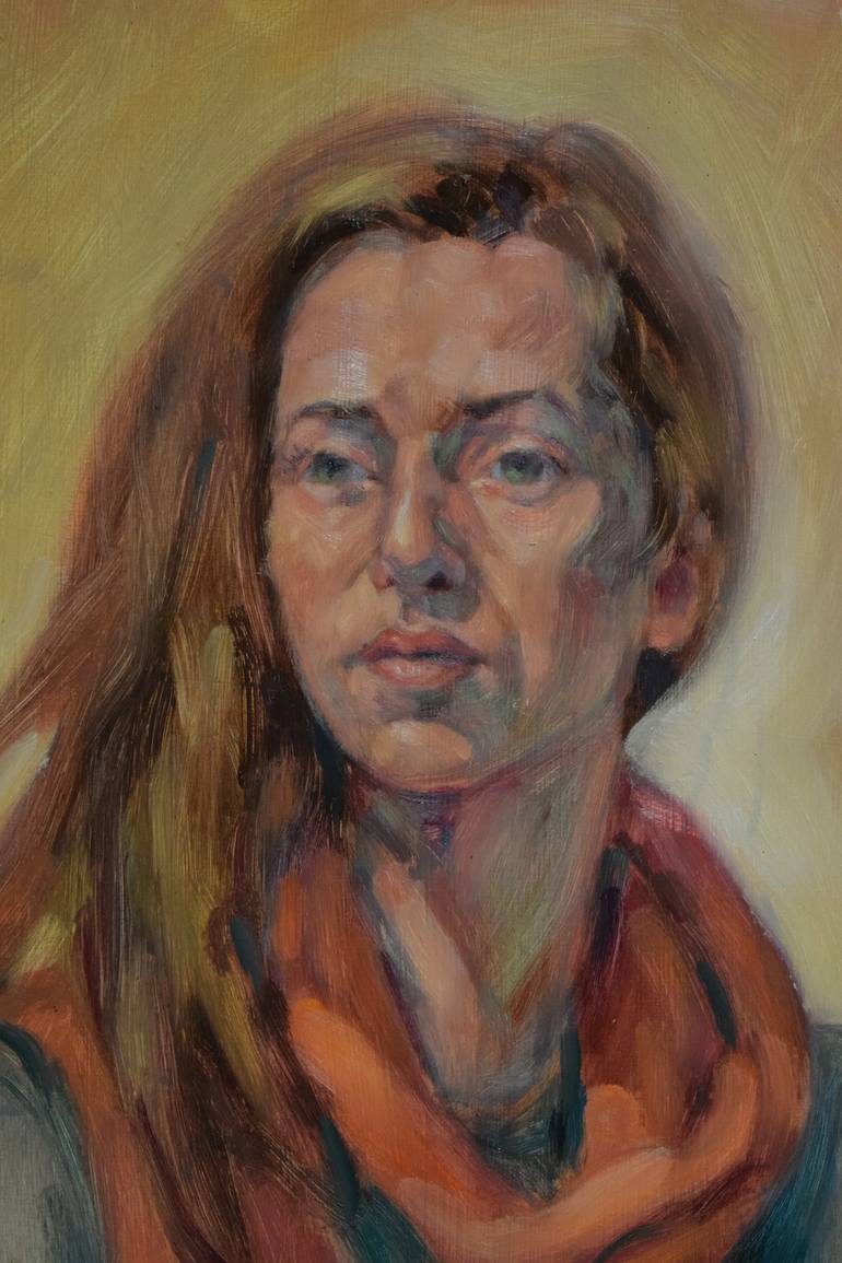Original Portrait Painting by raymond zaplatar