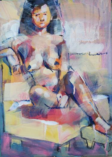Print of Figurative Nude Paintings by raymond zaplatar