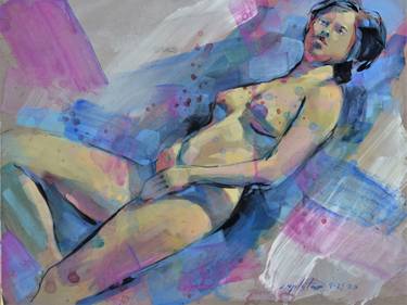 Original Abstract Nude Paintings by raymond zaplatar