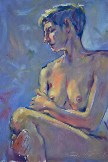 Original Fine Art Nude Paintings by raymond zaplatar