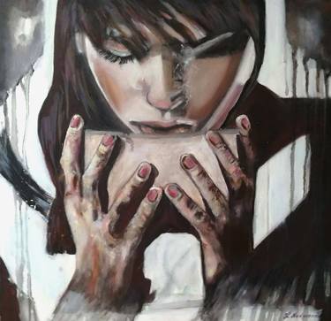 Original Figurative Portrait Paintings by Kristel Tatiana Nadvornaia