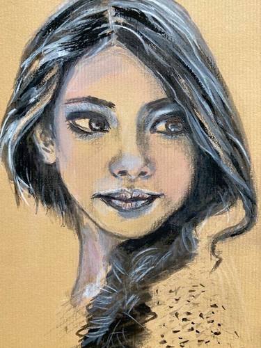 Original Fine Art Portrait Drawings by Kristel Tatiana Nadvornaia