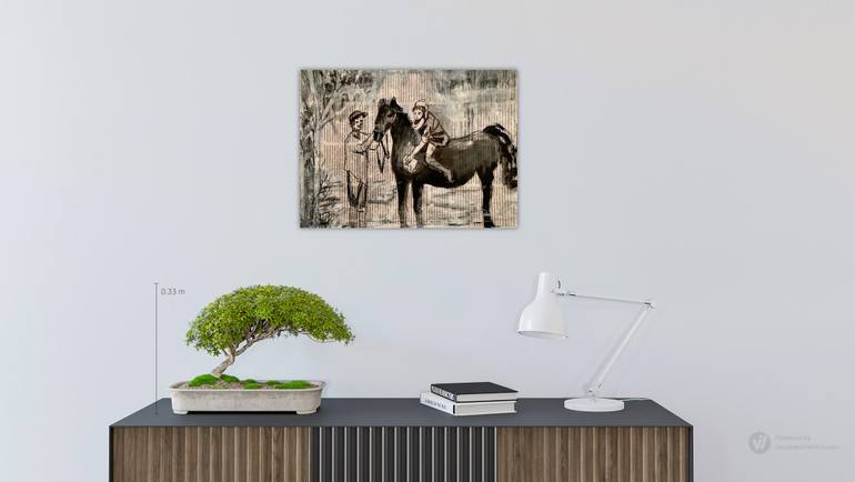 Original Folk Animal Painting by Kristel Tatiana Nadvornaia