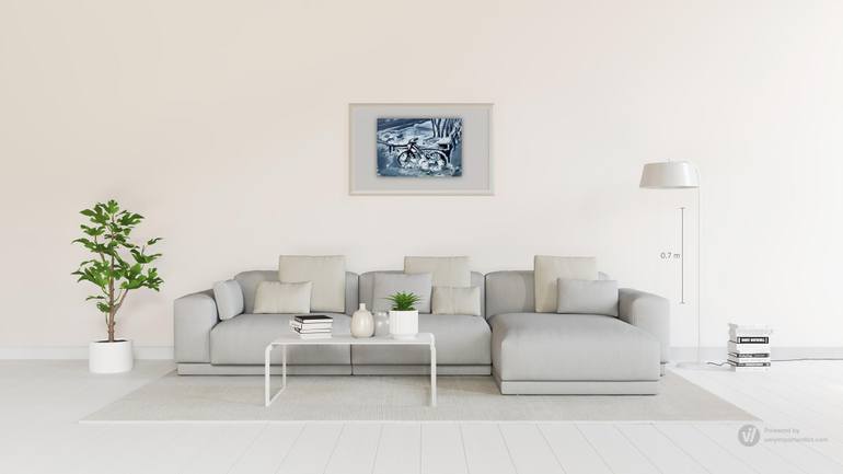 Original Illustration Transportation Painting by Kristel Tatiana Nadvornaia