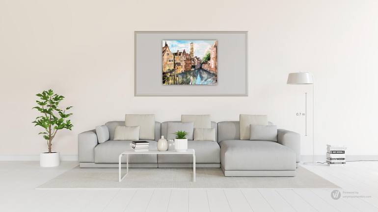 Original Illustration Architecture Painting by Kristel Tatiana Nadvornaia