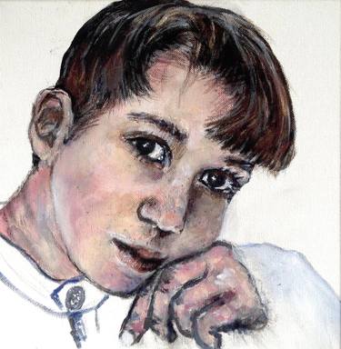 Boy Portrait Painting Oil Canvas thumb