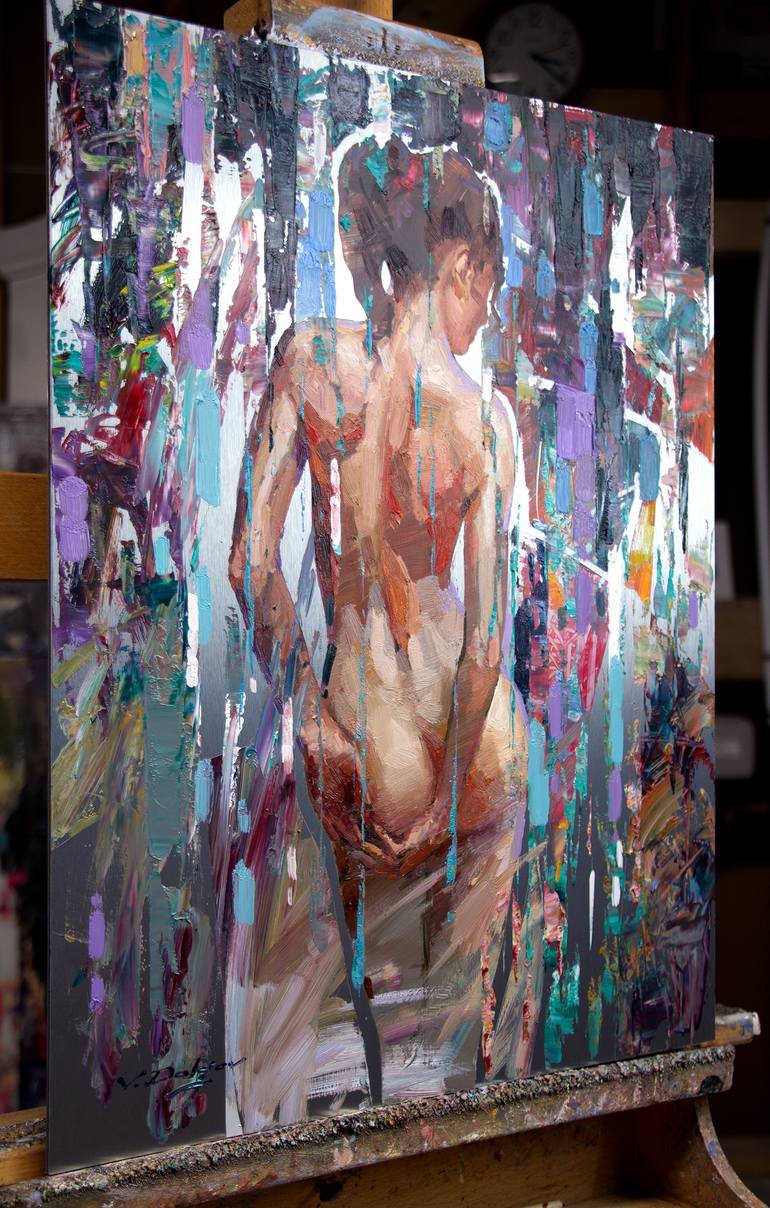 Original Abstract Expressionism Nude Painting by Vadim Dolgov