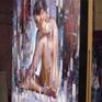 This painting is one of my figurative collection inspired by women's beauty.