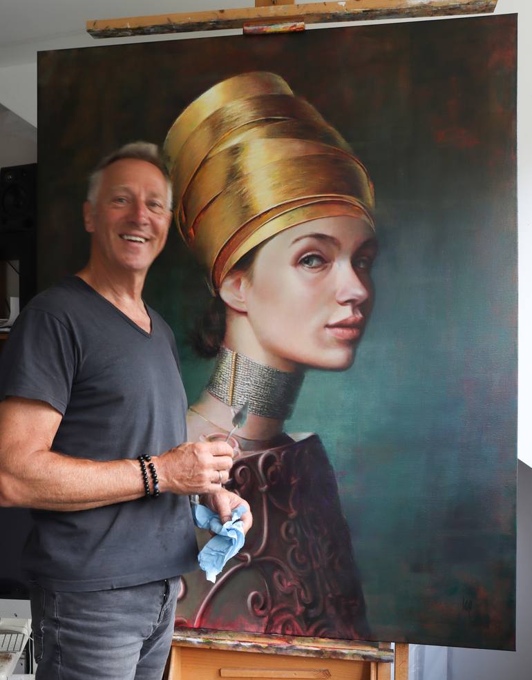 Original Conceptual Women Painting by Cor Lap