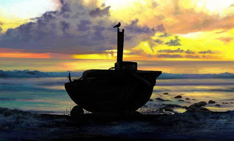 FISHERMAN Painting by Muaviyath Ali